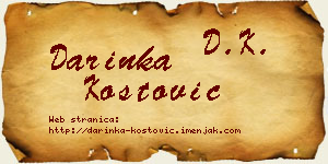 Darinka Kostović vizit kartica